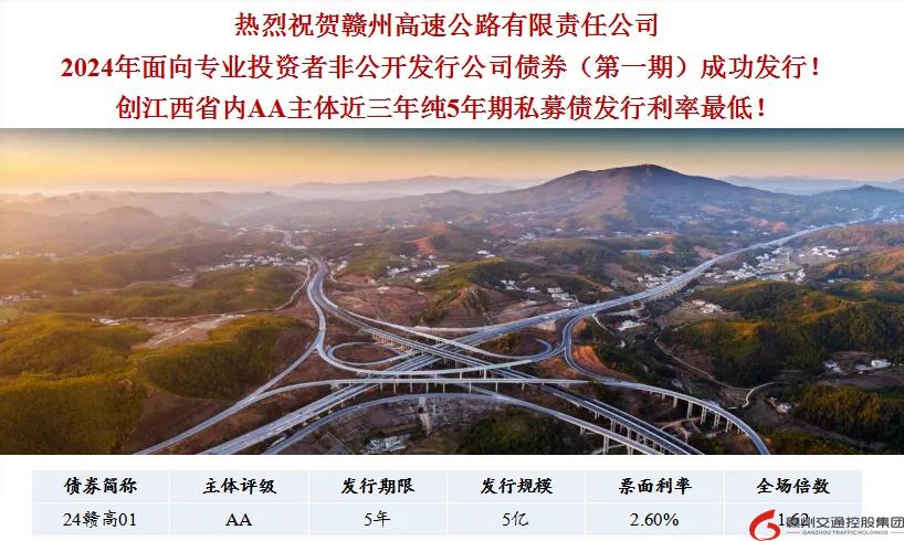 喜報(bào)！贛州交控集團(tuán)接連在資本市場(chǎng)發(fā)行債券成功！